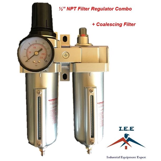 1/2" HEAVY DUTY COMBO PARTICULATE & COALESCING FILTER REGULATOR