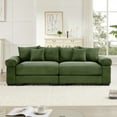 thumbnail image 2 of 92" Modern Corduroy Sectional Couches for Living Room, Atmosphere Cozy Couch with Large Seat, Green Lovesac Couch Seater for Couchfor Compact Spaces, Muebles para la Sala, 2 of 10