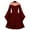Wine, variant on LSLJS Hallow Women Casual Dress Half High Collar Neck Soild Long Sleeve Women's Dress, Gothic Dress