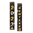 thumbnail image 3 of 1 par de letreros de porche de Feliz año Nuevo, adornos decorativos pareados de pancartas, accesorios de fotos de letreros para patio de por Estilo C Fernando Cartel de porche de feliz año nuevo, 3 of 8