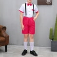 thumbnail image 3 of Ugoldhm Boys 4-Piece Formal Matching Set Including Dress Shirt, Bow Tie, Suspenders and Shorts, for 3-18 Years Old, 3 of 4