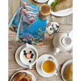thumbnail image 4 of Funny Diving Pig Kitchen Dish Towels for Drying Dishes Set of 3, Ocean Sea Coastal Coral Fish Marine Life Waffle Weave Microfiber Hand Tea Bathroom Towels Quick Dry & Absorbent Towel 15.7x23.6, 4 of 7