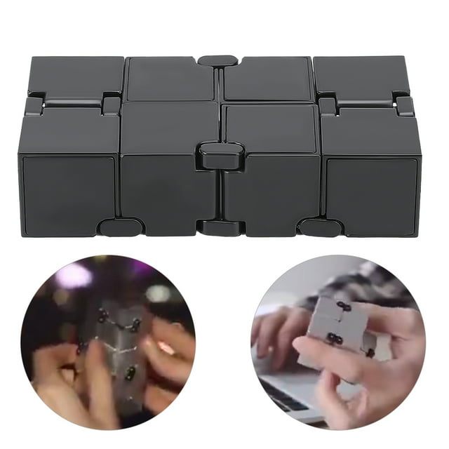 POCREATION Anti-Pressure Toy,Fashionable Toys,Creative Decompression Cubic Solid Toy + Steel Ball Desk Accessory Compact Fashionable Toy