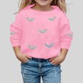 thumbnail image 2 of SJLDQY Unisex Kids Halloween Sweatshirts Hallowmas Bat Graphic Long Sleeve Crewneck Sweatshirt Fall Winter Lined Warm Pullover Tops, 2 of 5