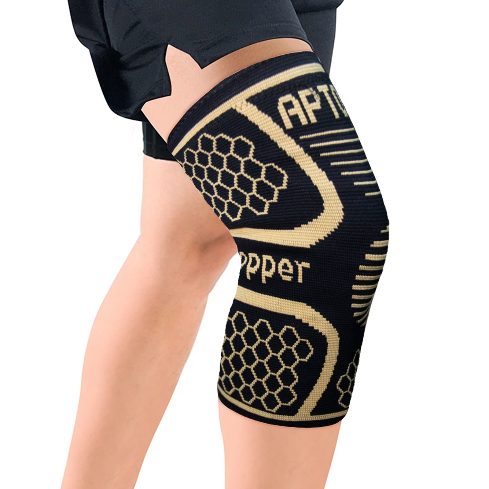 Aptoco Copper Knee Brace for Men Women Knee Support Pads for Sports