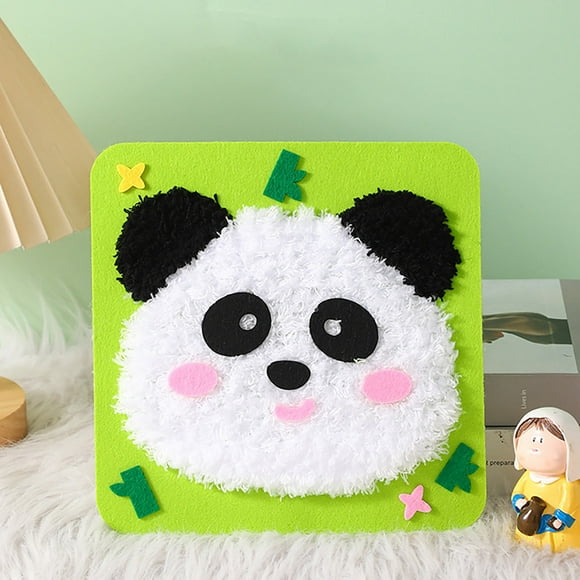 Clearance!Creative Wool Craft Kit for Kids,Punch Needle Kits - Punch Needle Kit Kids, Needle Craft Animal Punch with Pattern | Educational Kids Embroidery Kit Beginner Art Crafts Kit Easy Punch Felt