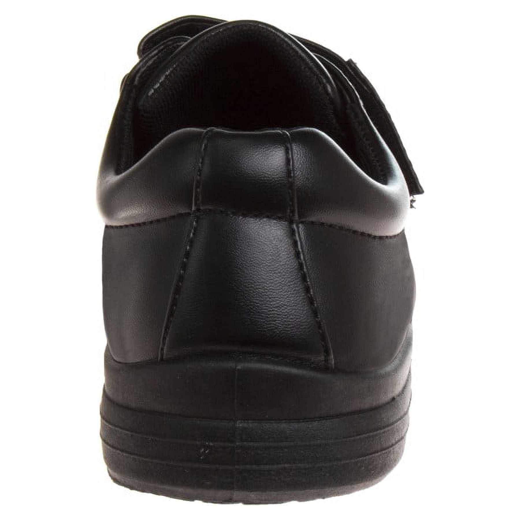 French Toast Hook & Loop Faux Leather School Shoes (Toddler Sizes) - black, Size: 5