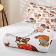 thumbnail image 4 of Manfei Cartoon Pet Quilt King, Sweater Dog King Coverlet Set, White Brown, 3-Piece, 1 Bedspread and 2 Pillowcases, 4 of 7