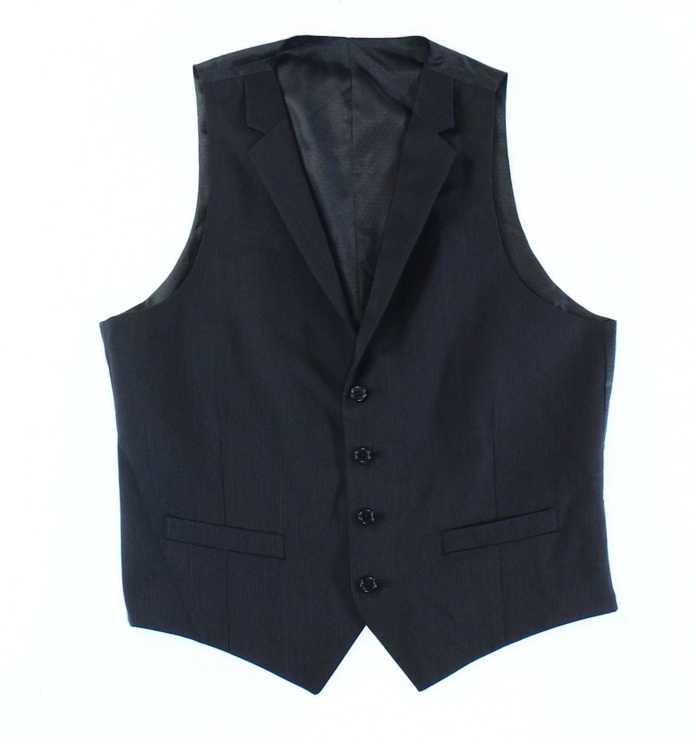 Alfani - Alfani NEW Black Mens Size 40R Four-Button Slim Fit Wool Vest ...
