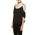 thumbnail image 2 of Rebecca Minkoff Women's Cold Shoulder Aida Top Medium Black, 2 of 3