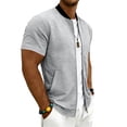 thumbnail image 4 of Full Zip T Shirts for Men Short Sleeve Summer Lightweight Cardigans with Pockets Casual Athletic Workout Shirts, M, 4 of 7