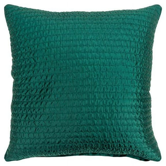 22 x 22 in. Teal Smooth Weaved Modern Square Throw Pillow