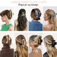 thumbnail image 4 of Large Hair Claw Clips 12 Pack, Flower Hair Clips for Thin Hair, Big Square Matte  hold for Thick Hair, 3 Styles Hair Clips for Women Thick Hair 4 Colors, 4 of 6