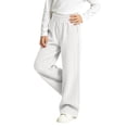 thumbnail image 5 of BXJX Girls Corduroy Pants, Outdoor Straight Leg Elastic Waist School Kids Casual Pants White Size 7-8 T, 5 of 7