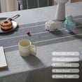 thumbnail image 4 of GHSDFBB Middle Embroidery Table Cloth Washable Cotton Linen Tassel Tablecloth, Rectangle Wrinkle Free Anti-Fading Table Cover for Kitchen Dinning Thanksgiving Christmas (55x120 Inch, Gray), 4 of 7