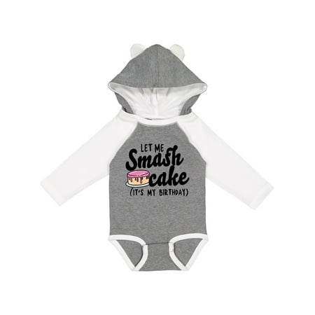 

Inktastic Let Me Smash Cake Its My Birthday Gift Baby Girl Long Sleeve Bodysuit