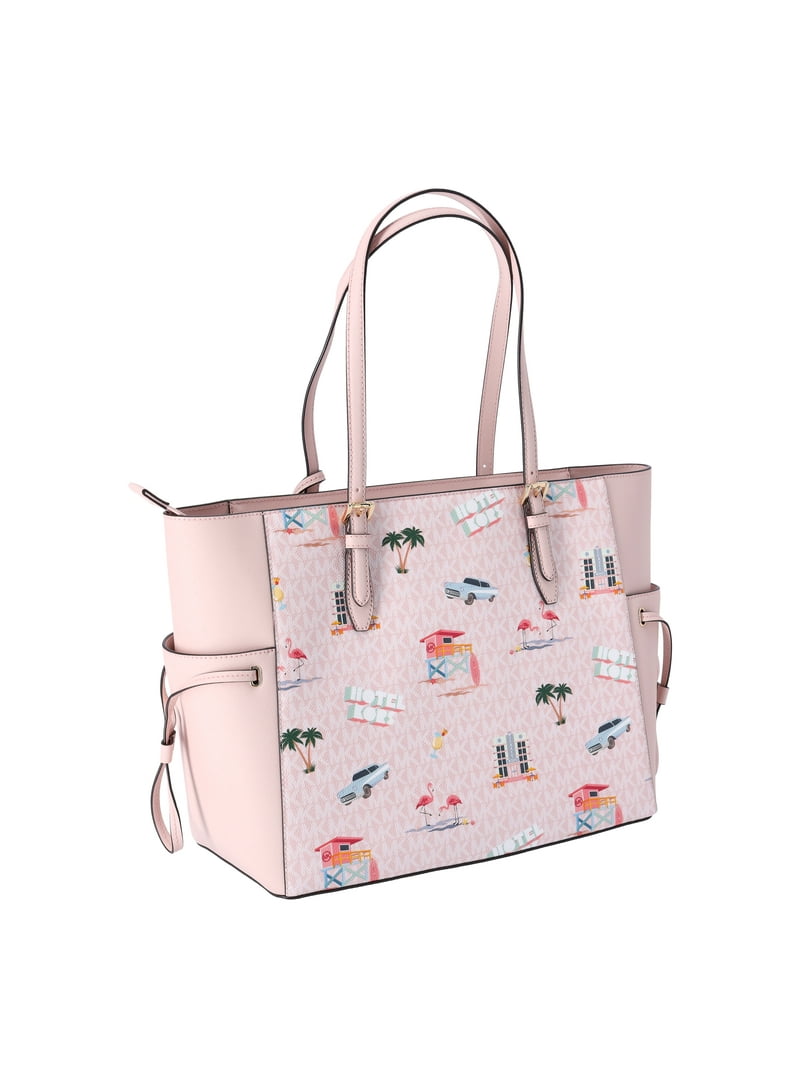 Michael Kors Gilly Large Tote Handbag - Travel Print Powder Blush