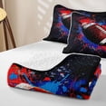 thumbnail image 4 of Erosebridal Cartoon Football Twin Quilt Set, Red Blue Splatter Twin Coverlet Set for Boys and Girls, 2-Piece, 4 of 7