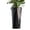 Black, variant on XBrand 22.4" H Plastic Self Watering Indoor Outdoor Triangle Planter Pot w/Glossy Finish, Tall Decorative Gardening Pot Black