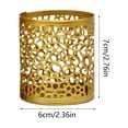 thumbnail image 3 of SIYTUAU Golden Geometric Iron Candlestick With Openwork Structure For Home Decor Table Centerpiece 2.4 X 2.4 X 2.8 Inches B, 3 of 6