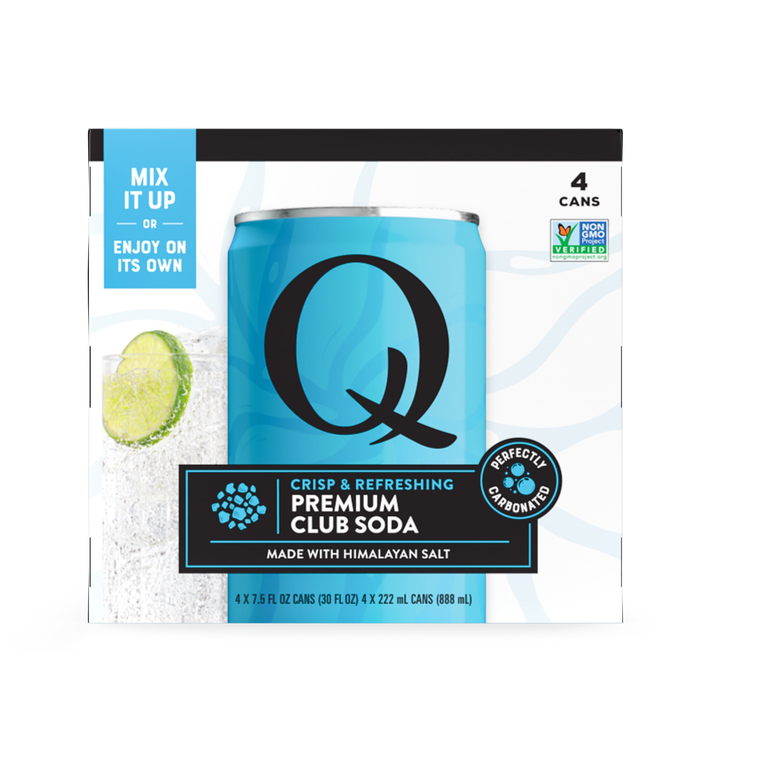 Q Spectacular Club Soda, Maximum Carbonation, Non-GMO, 7.5 fl oz