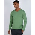 thumbnail image 2 of Real Essentials 4 Pack: Men's Dry Fit Long Sleeve V-Neck Active T-Shirt - Athletic Outdoor UPF 50+ (Available in Big & Tall), 2 of 6