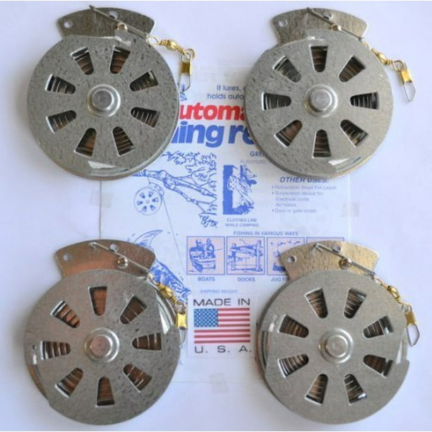 4 Mechanical Fisher's Yo Yo Fishing Reels Package of 4 Reels Yoyo