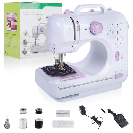 TOPCHANCES Sewing Machine, Electric 2 Speed Multi-Function 505A Quilting Machine with 12 Built-in Stitches Household Sewing Handheld Tool for Beginner Sewing All Types of Fabrics with Ease