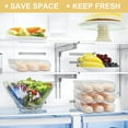 thumbnail image 3 of 18 Egg Holder - Egg Tray Organizer for Refrigerator, Stackable Clear Storage Containers for Fridge, 3 of 7
