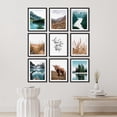 thumbnail image 3 of PixonSign Framed Canvas Print Wall Art Set - Rustic Mountain & Lake Poster Arts - Set of 9 Nature Wilderness Botanical & Animal Photography Wall Décor for Room Decoration - 12"x16" Black, 3 of 5