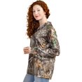 thumbnail image 3 of Realtree Women's Long Sleeve Hooded Shirt - Edge Camo, Lightweight Outdoor Apparel for Hunting, Hiking & Everyday Wear | Size  M, 3 of 10