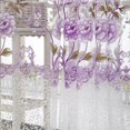 thumbnail image 5 of Rose Flower Sheer Curtains, Floral Print Voile Curtain, Semi Sheers Curtain,Tulles Transparent Window Treatments for Bedroom, Living Room(Purple), 5 of 6
