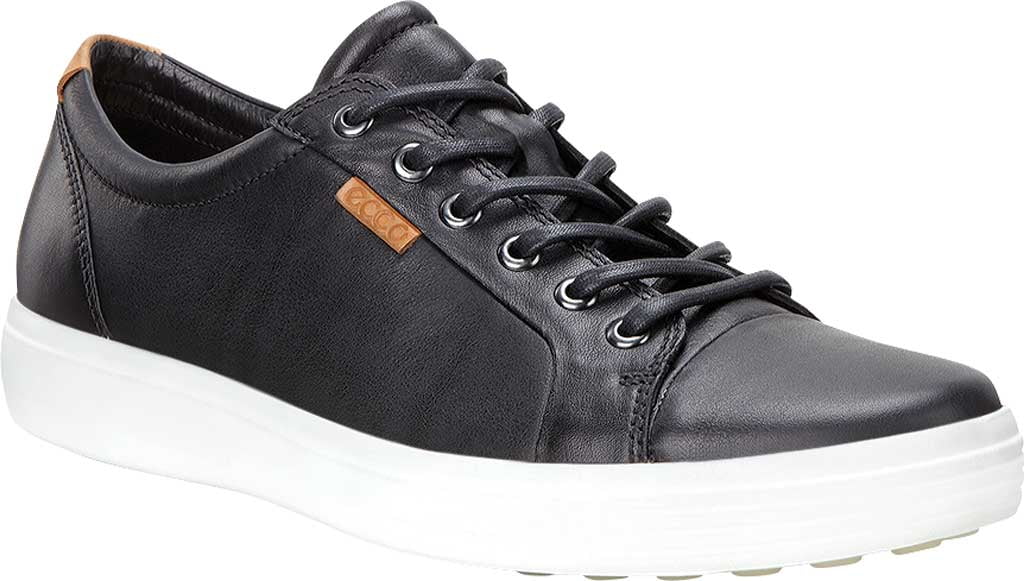 Men's ECCO Soft 7 Sneaker Black Leather/Nubuck 44 M - Walmart.com