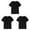 B#002-Black, variant on 3Pcs Boys Quick Dry Mesh Shirts Short Sleeve T-Shirt Teen Boys Summer Clothes, 2-14 Years