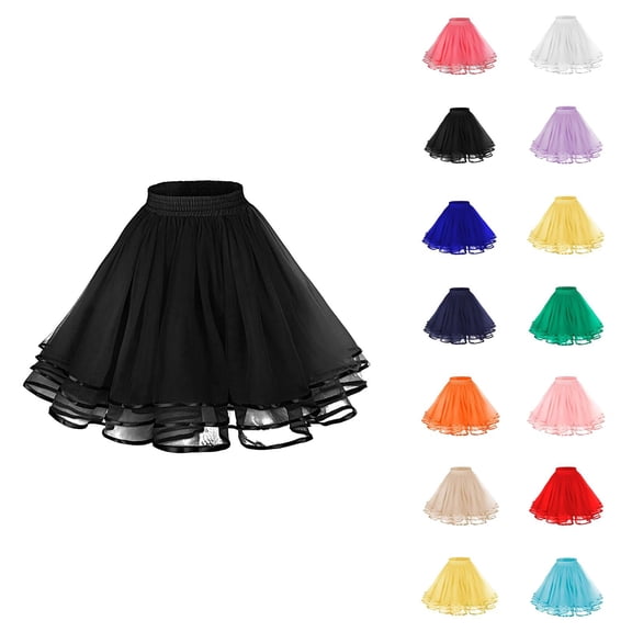Tulle Skirts for Women Elastic Waist Layered Mesh A Line Tutus Puffy Ballet Skirt Fairy Skirt Dance Costumes
