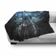 thumbnail image 3 of Fantasy World Soft Flannel Fleece Throw Blanket, Princess in Royal Gothic Style Dress Futuristic Female Fairy Muse Image, Cozy Plush for Indoor and Outdoor Use, 60" x 80", Grey, by Ambesonne, 3 of 6