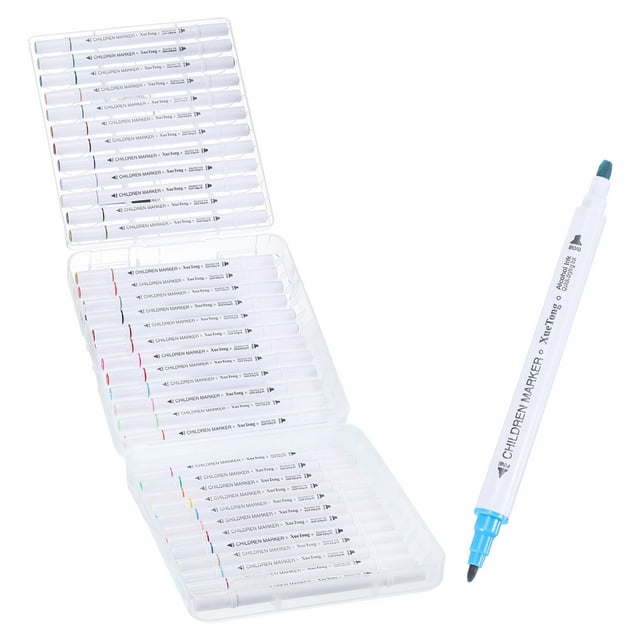 Unique Bargains 36 Colors Alcohol Marker Pens Alcohol Dual Tip Art Markers Coloring, 1 Set