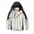 thumbnail image 3 of Parka impermeable para exteriores para hombres y mujeres, conjuntos de dos piezas, conjunto de abrigo de invierno cálido 3 en 1 para acampar y hacer senderismo, chaquetas a prueba de viento, 3 of 5