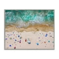 thumbnail image 5 of Stupell Industries Aerial View Busy Summer Beach Umbrellas People Swimming Photograph Gray Framed Art Print Wall Art, Design by Jeff Poe Photography, 5 of 5
