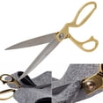 thumbnail image 3 of Professional Sewing Scissors 8 Inch,  Stainless Steel Fabric Tailor Scissors, Dressmaking Shear for Precision Cutting Textiles Cloth and Craft DIY, Gold Alloy Handle, 3 of 7