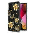 thumbnail image 6 of Xpression Phone Case For Motorola Moto G Stylus 5G 2025 Hybrid Clear Frame with Trendy Pattern Design, Shockproof Hard Back & TPU Rubber Cover, Gold Flowers, 6 of 11