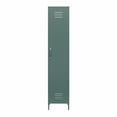 thumbnail image 6 of Novogratz Cache 1-Door Tall Single Metal Locker Style Storage Cabinet, Hunter Green, 6 of 12