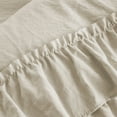thumbnail image 5 of Tcbosik King Size Duvet Cover Set, 3 Piece Farmhouse Ruffled Bedding Set with 2 Shams, Soft and Breathable Bedding Quilt Cover with Corner Ties and Hidden Zipper Closure, Camel, 5 of 6