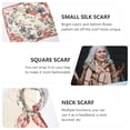 thumbnail image 2 of MasteelfCA 1Pc Flower Printed Silk Scarf Fashion Small Square Neckerchief Bag Accessory, 2 of 7