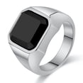 thumbnail image 2 of APIPEE Titanium CZ Wedding Band Mens Comfort Fit Engagement Ring Gift for Anniversary With White Gift Box Packaging, 2 of 8