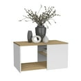 thumbnail image 3 of Dining Tables, Coffee Table, 2 Shelves, White / Natural Oak, Coffee Tables, End Tables,, 3 of 7