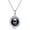Black Pearl Necklace, variant on Pearl Moonstone Opal Black Pearl Necklaces for Women 925 Sterling Silver Single Pearl Necklace 8mm Pearl Gemstone Jewelry for Mom Wife