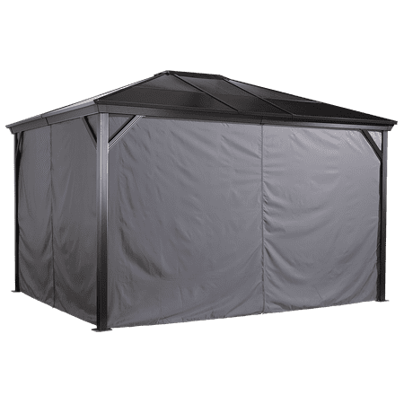 Gazebo Privacy Screen Sojag VERONA 10' x 10' Gazebo Polyester Privacy Curtains Kit, Available in Multiple Sizes ()