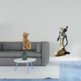 thumbnail image 2 of Figura de escritorio,Estatua de gato,linda decoración para estante o escritorio,Estatua de dama,Estatua de mujer tribal africana hecha a mano,artesanías de cafetería,Adorno de resina, 2 of 8