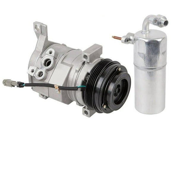 AC Compressor w/ A/C Drier For Chevy Tahoe Suburban Avalanche GMC Yukon Cadillac Escalade 2003 2004 2005 2006 w/ Rear AC - BuyAutoParts